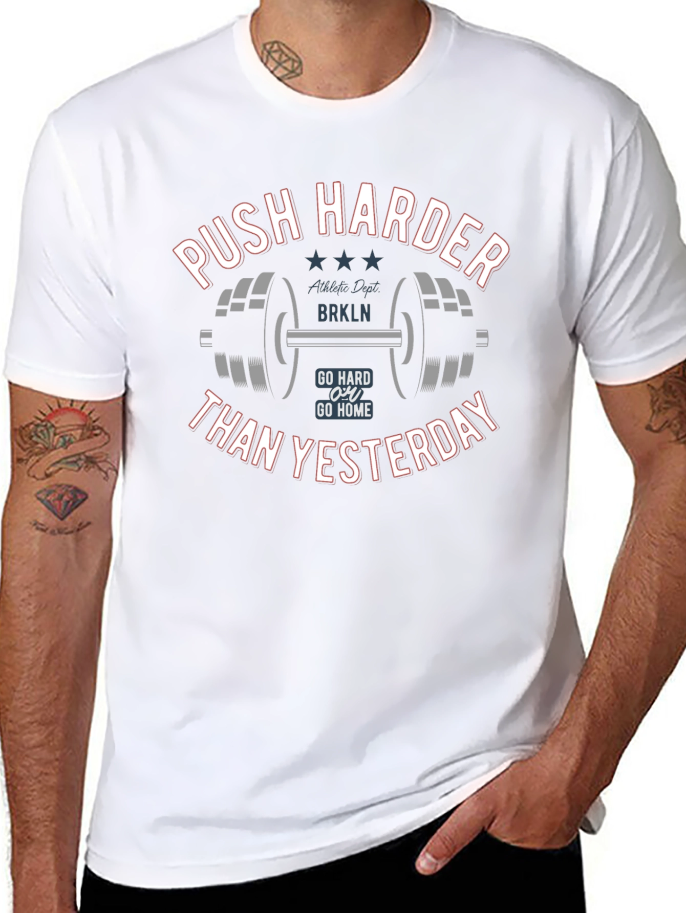 Push Harder Than Yesterday Gym T-Shirt