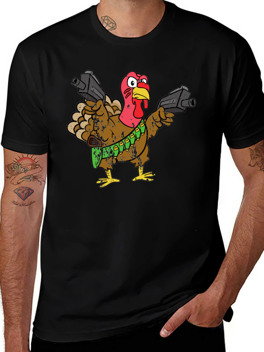 Armed Turkey T-Shirt - Thanksgiving Humor Tee