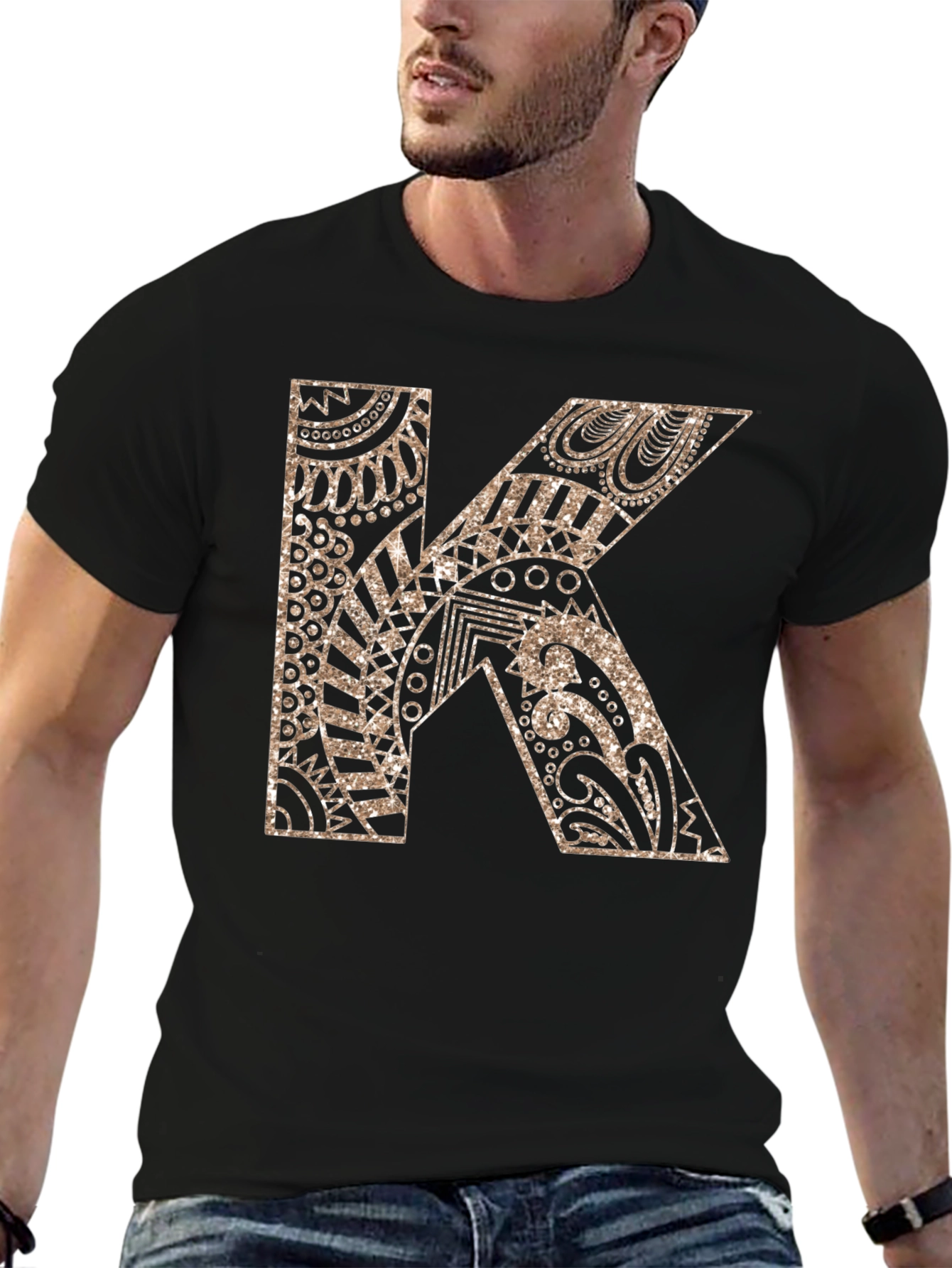 Initial K Graphic Tee - Unique Design
