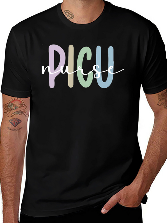 PICU Nurse Graphic Tee - Black
