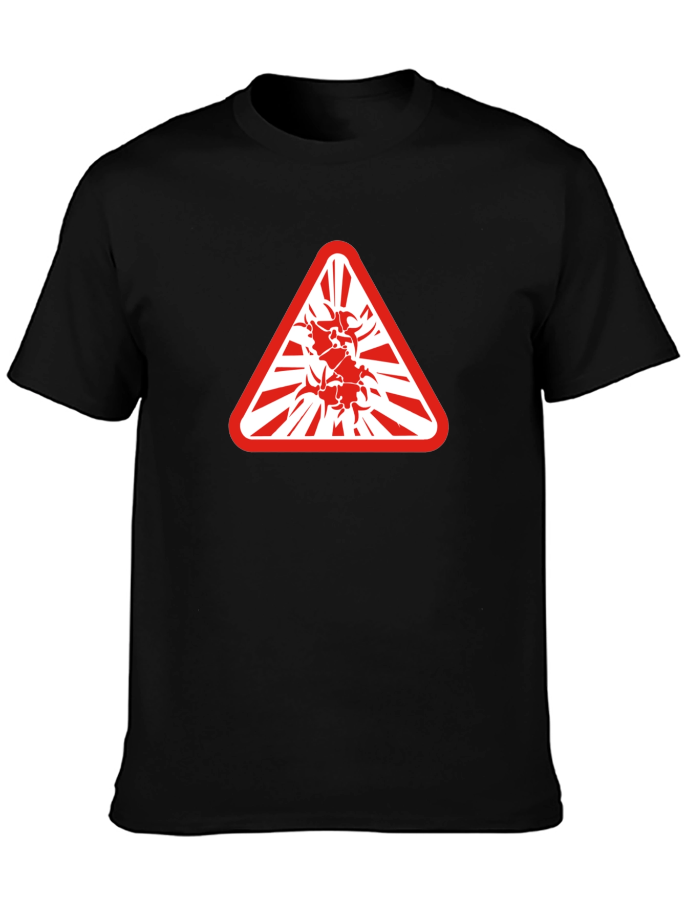 Hazard Symbol Graphic Tee - Edgy & Bold Style