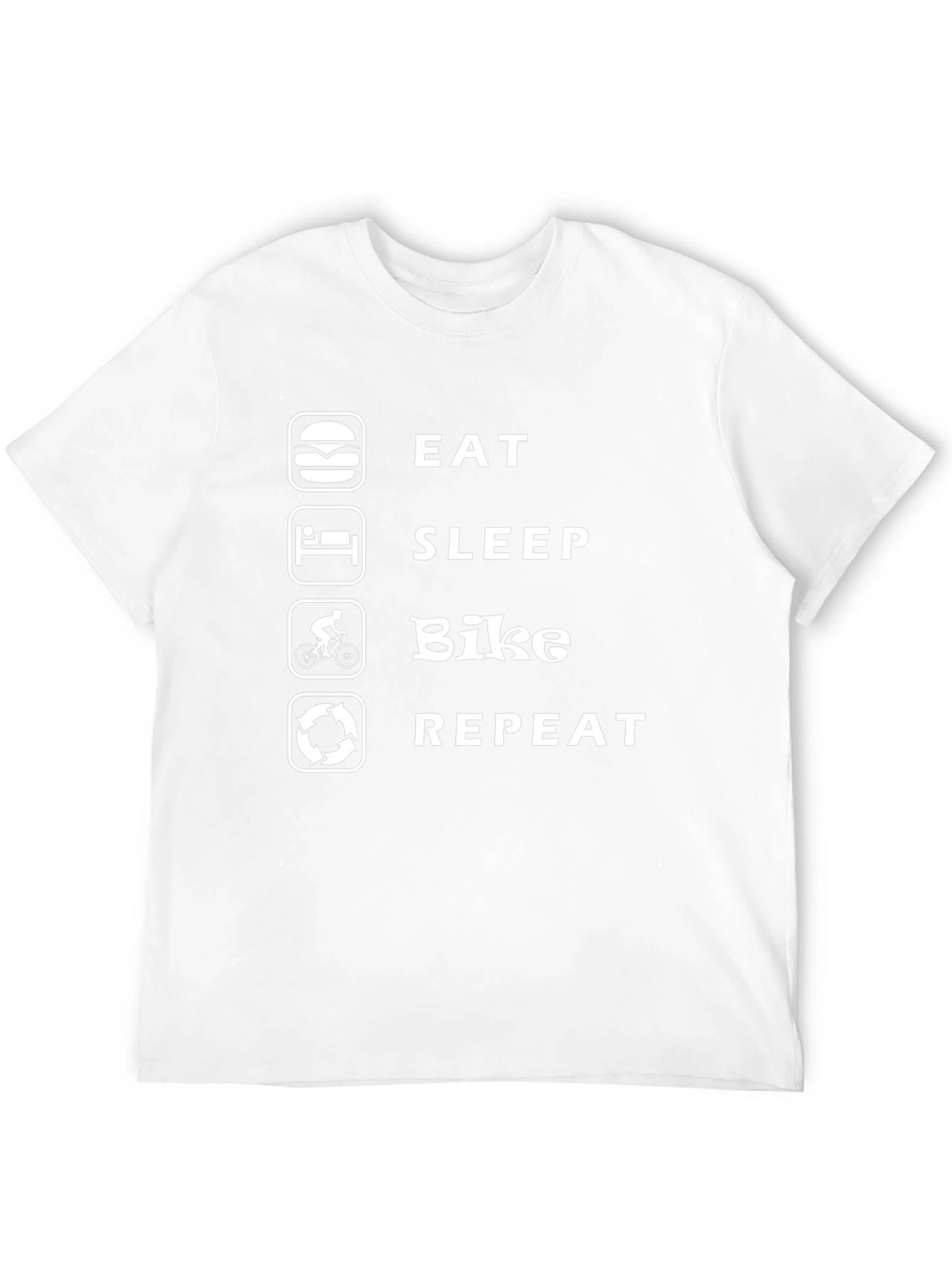 Eat Sleep Bike Repeat Funny Biker T-Shirt