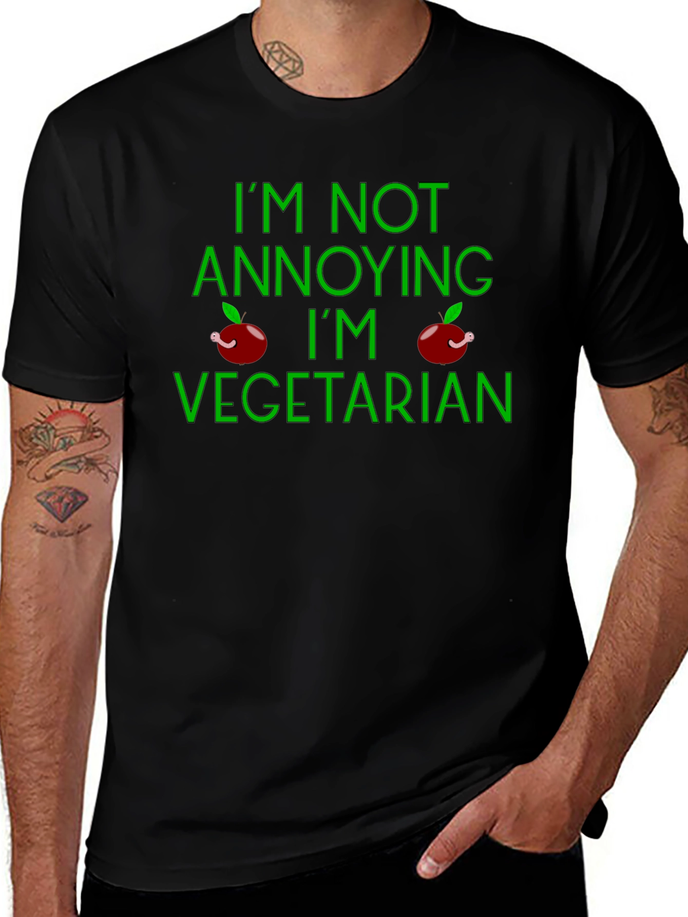 Vegetarian T-Shirt - Im Not Annoying Funny Tee
