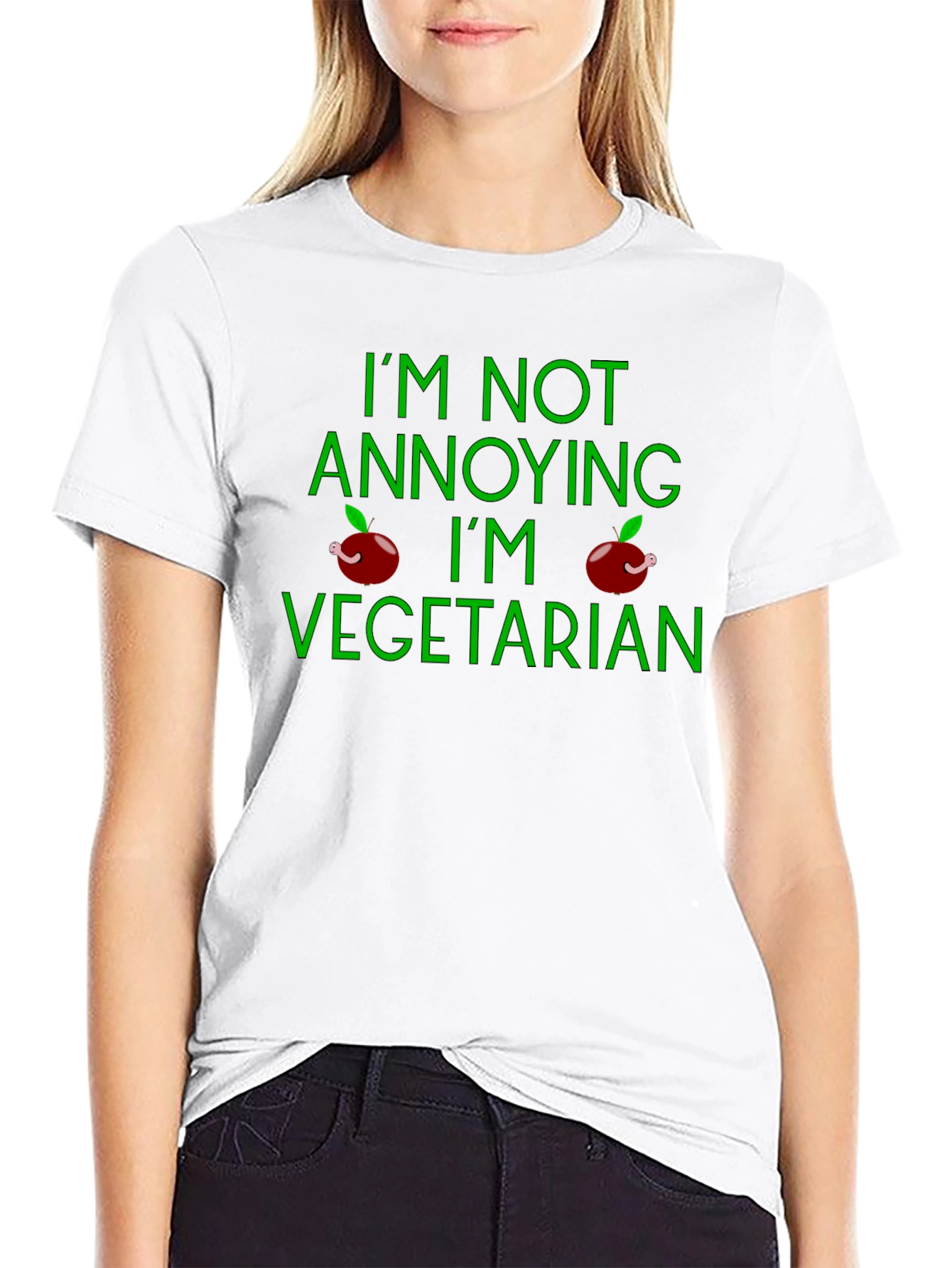 Vegetarian T-Shirt - Im Not Annoying Funny Tee