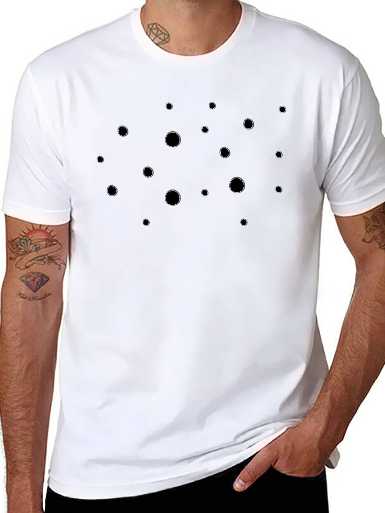 Modern Circle Graphic Black T-Shirt