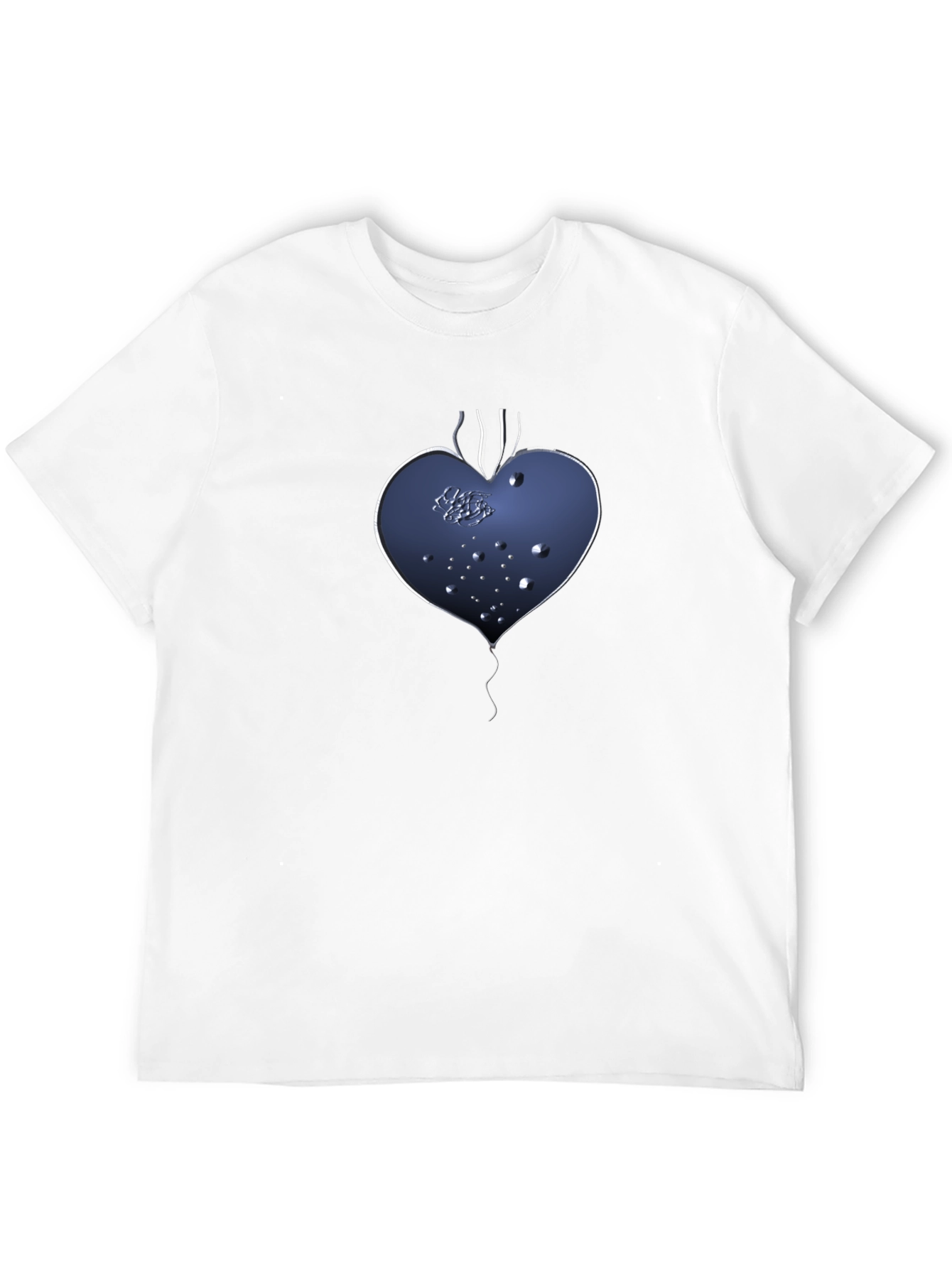 Abstract Heart Graphic Tee - Mens Black Shirt