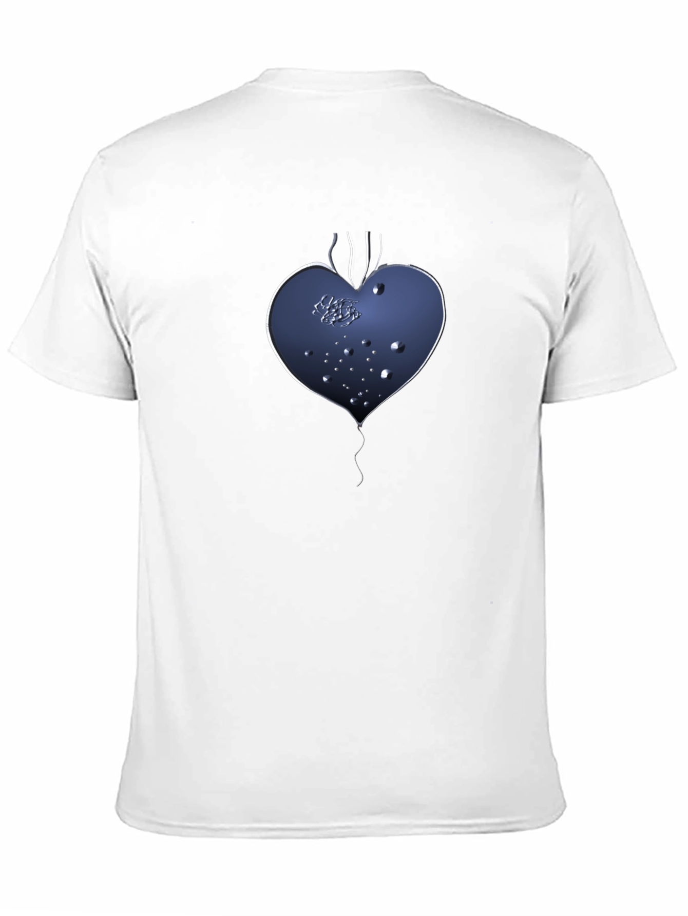 Abstract Heart Graphic Tee - Mens Black Shirt