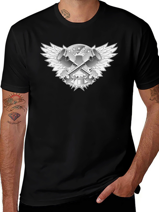 Piston Wings Graphic Tee - Black