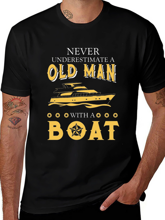 Old Man With a Boat Graphic Tee