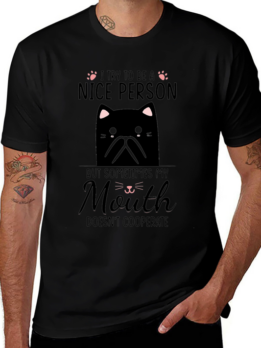 Funny Cat T-Shirt - Nice Person