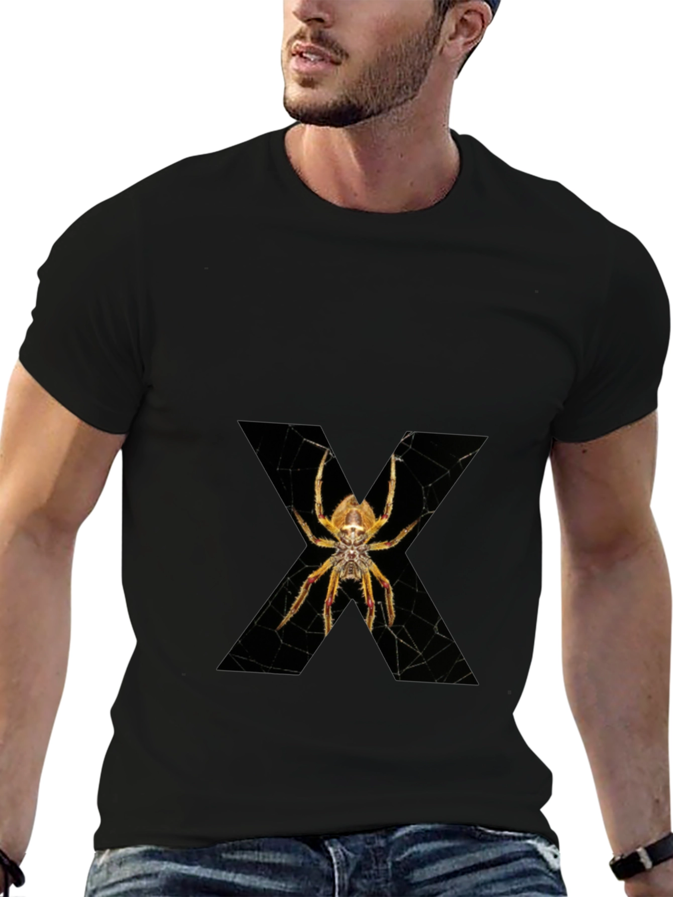 Spider Web X Graphic Black T-Shirt