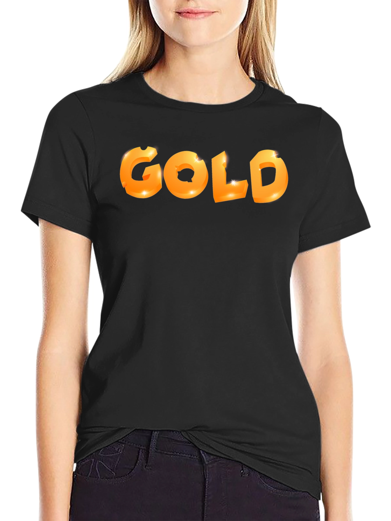 Gold Graphic Tee - Trendy Style
