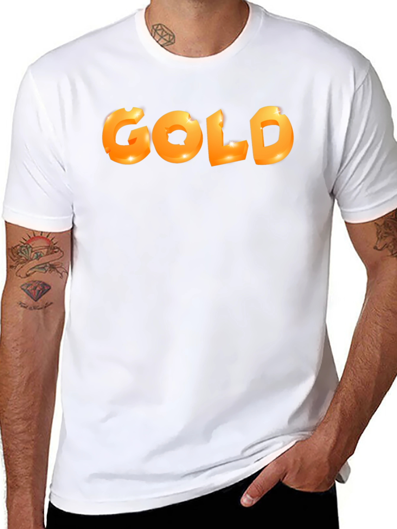 Gold Graphic Tee - Trendy Style
