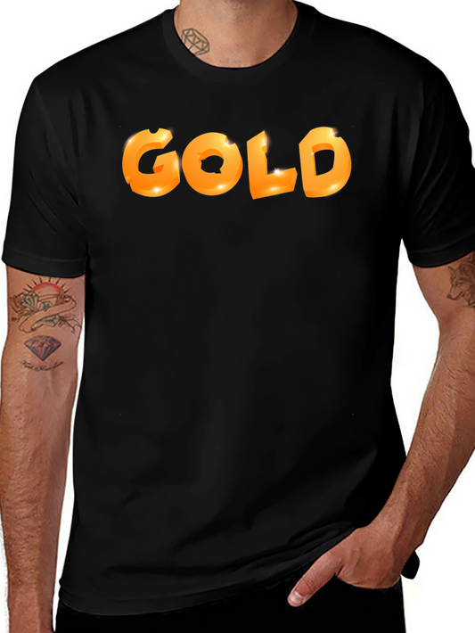 Gold Graphic Tee - Trendy Style