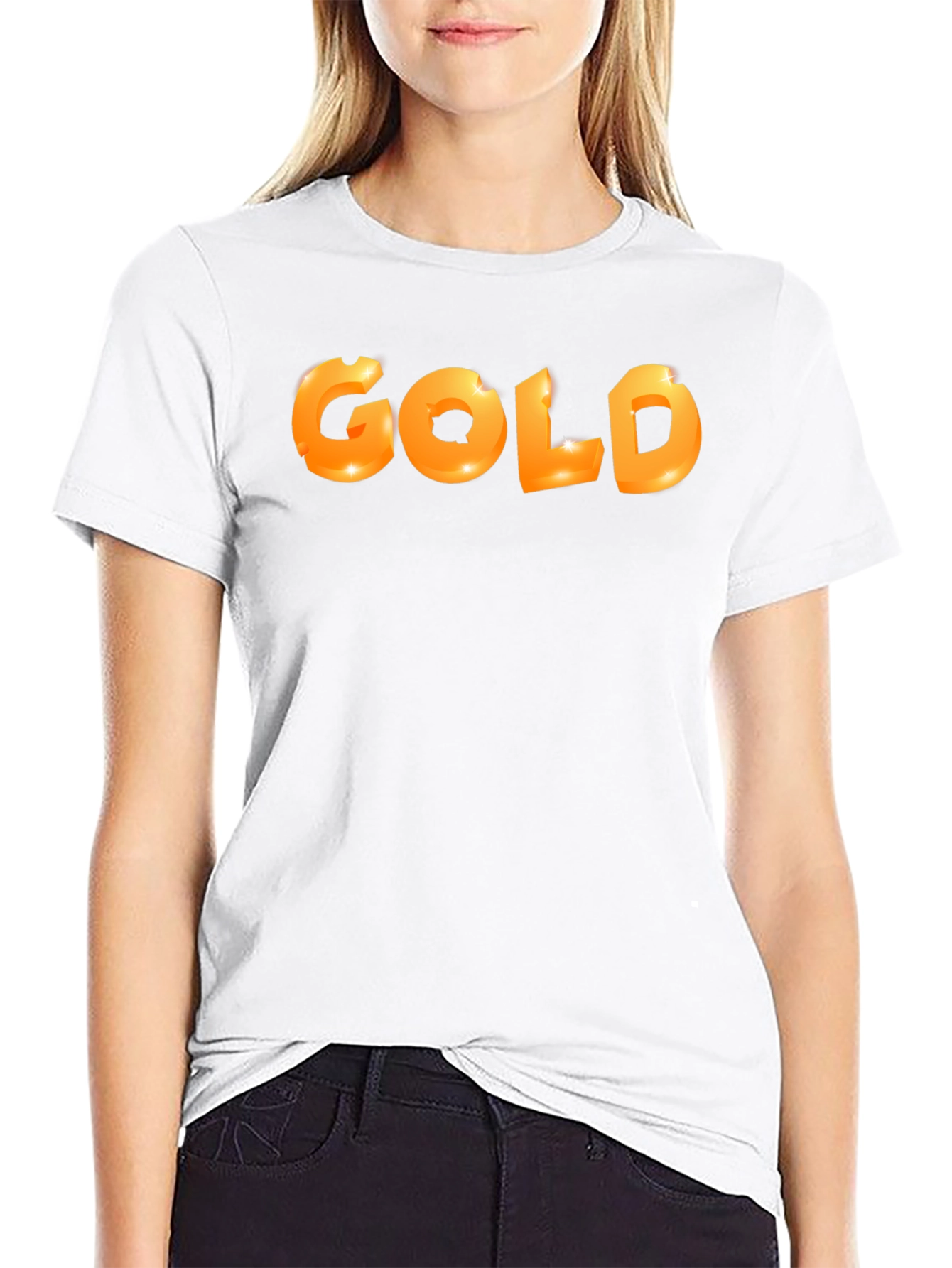 Gold Graphic Tee - Trendy Style