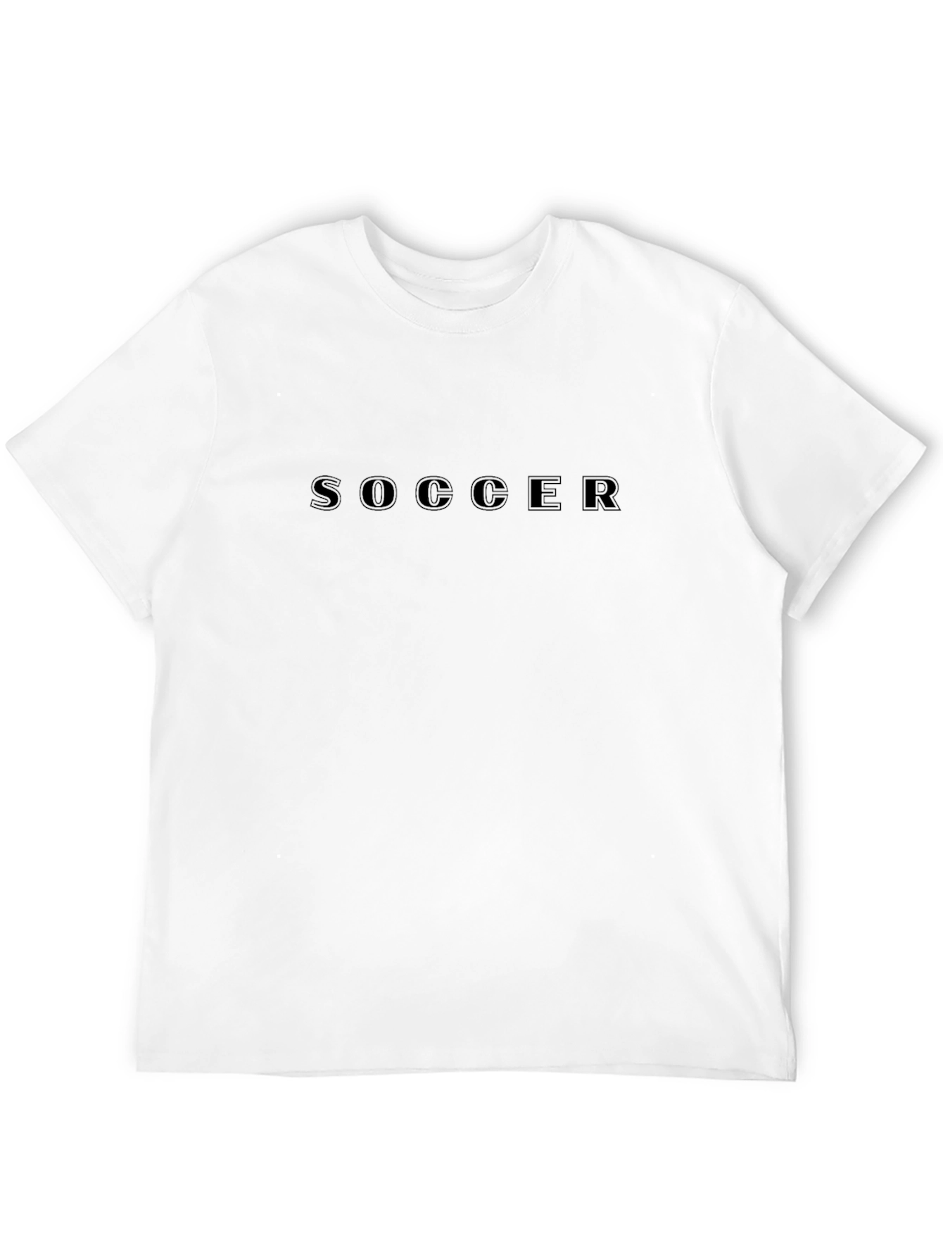 Mens Black SOCCER Graphic T-Shirt