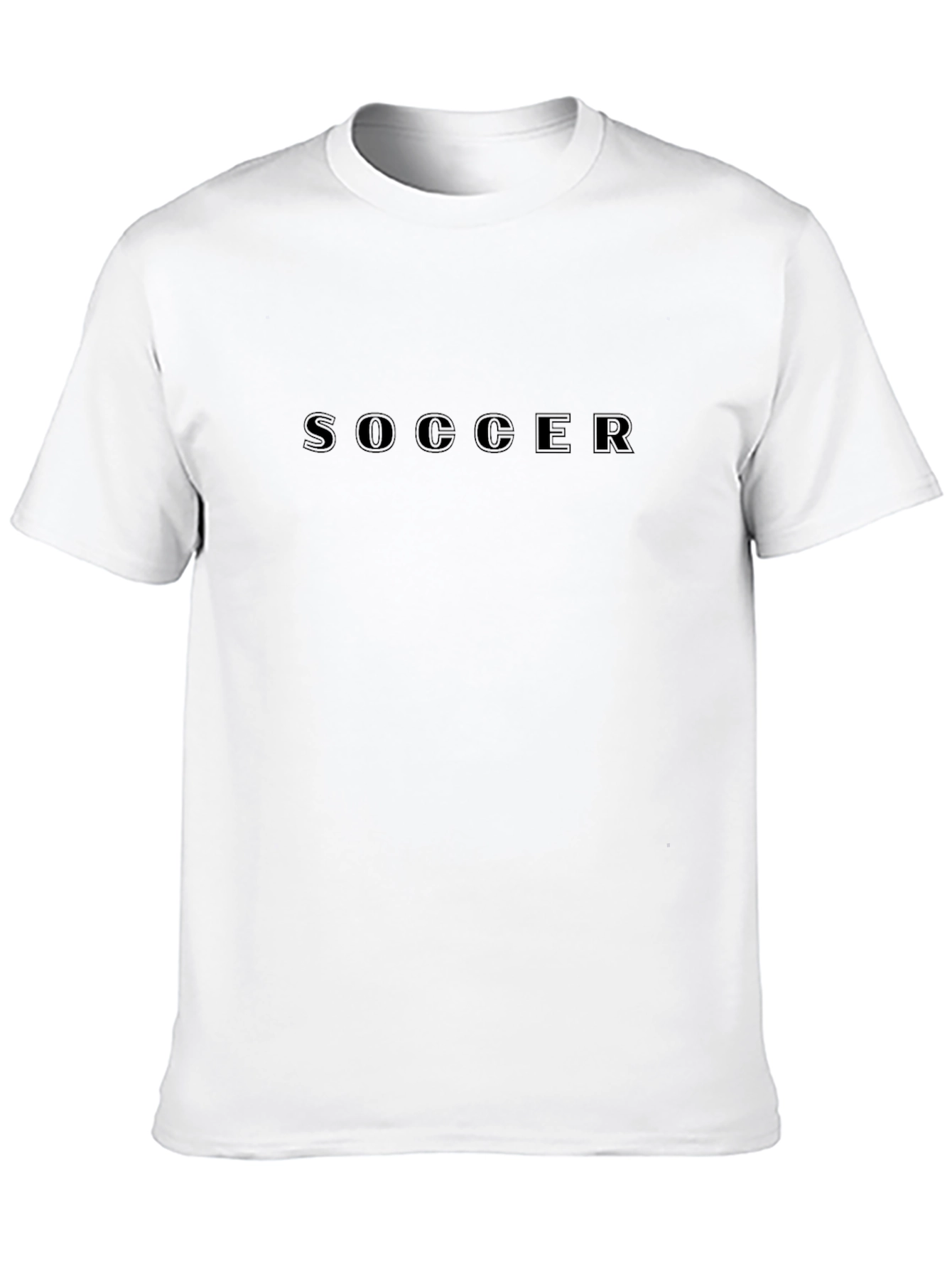 Mens Black SOCCER Graphic T-Shirt