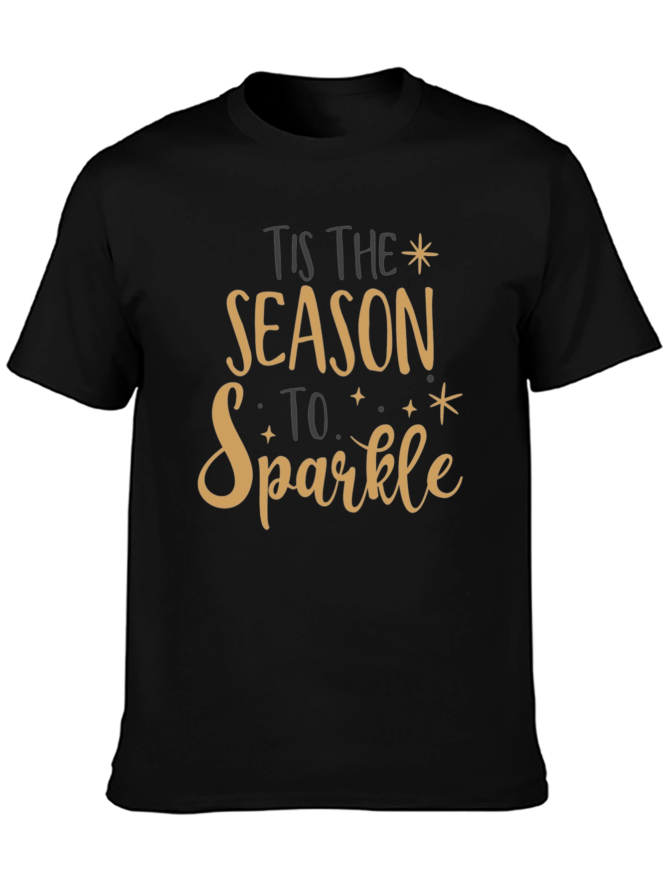 Tis the Season to Sparkle Black Tee