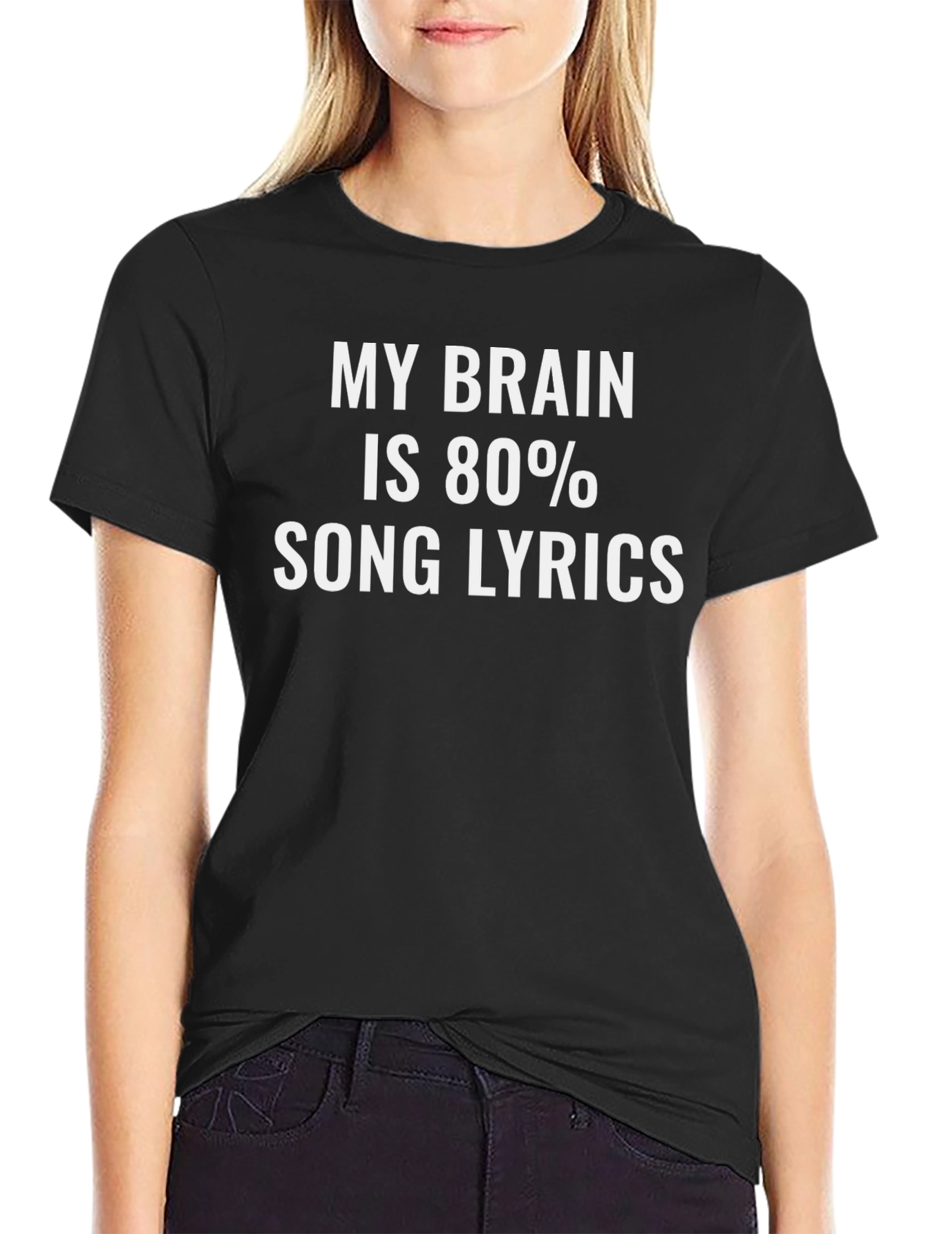 Song Lyrics Brain T-Shirt: Music Lover Tee