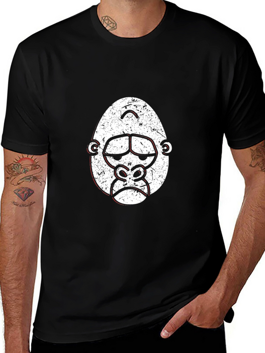 Grumpy Gorilla Graphic Tee - Cool Black T-Shirt