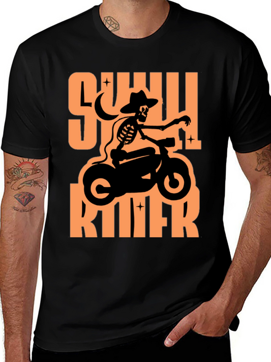 Skull Rider Graphic T-Shirt - Black