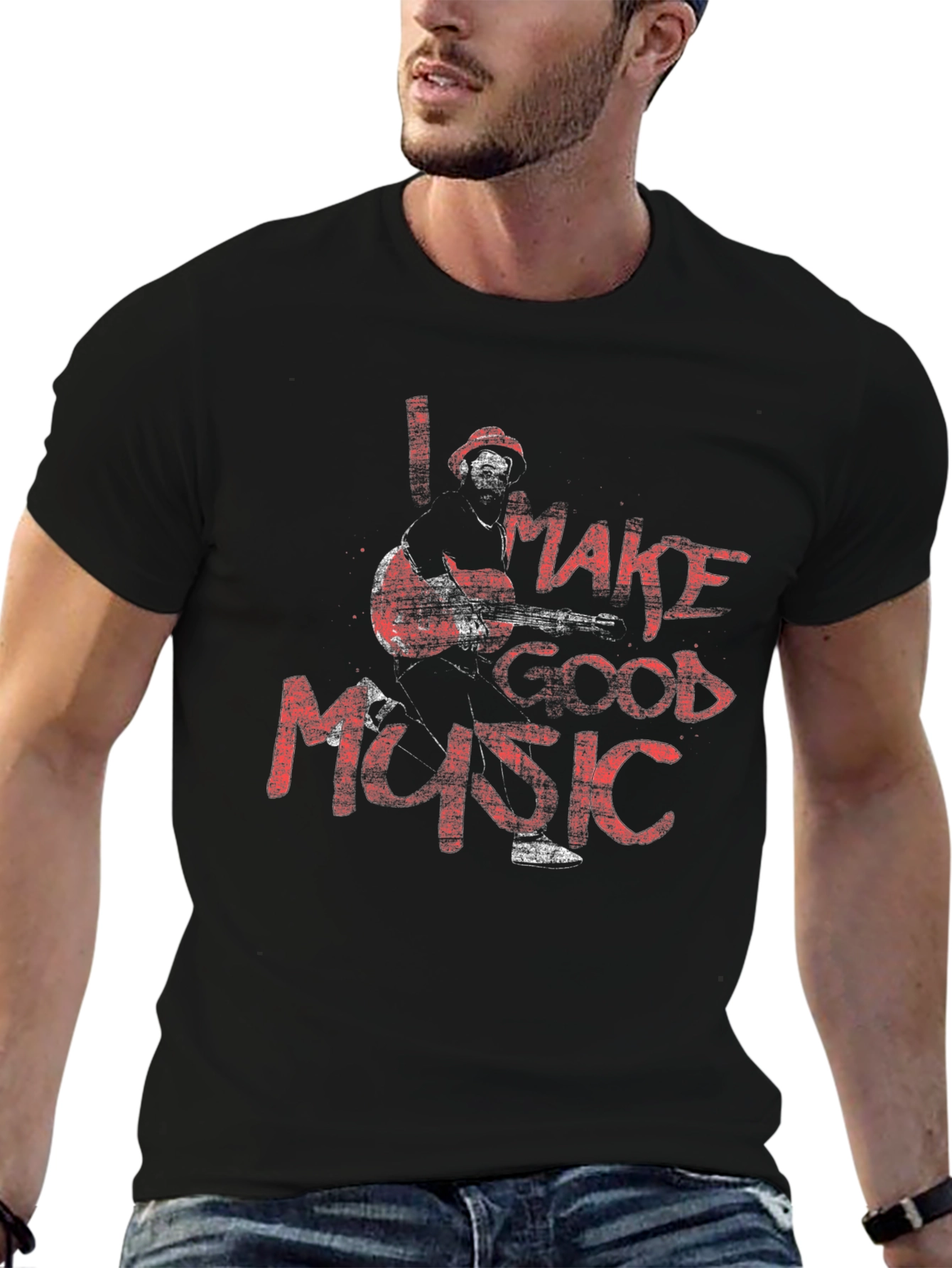 I Make Good Music Graphic T-Shirt - Black