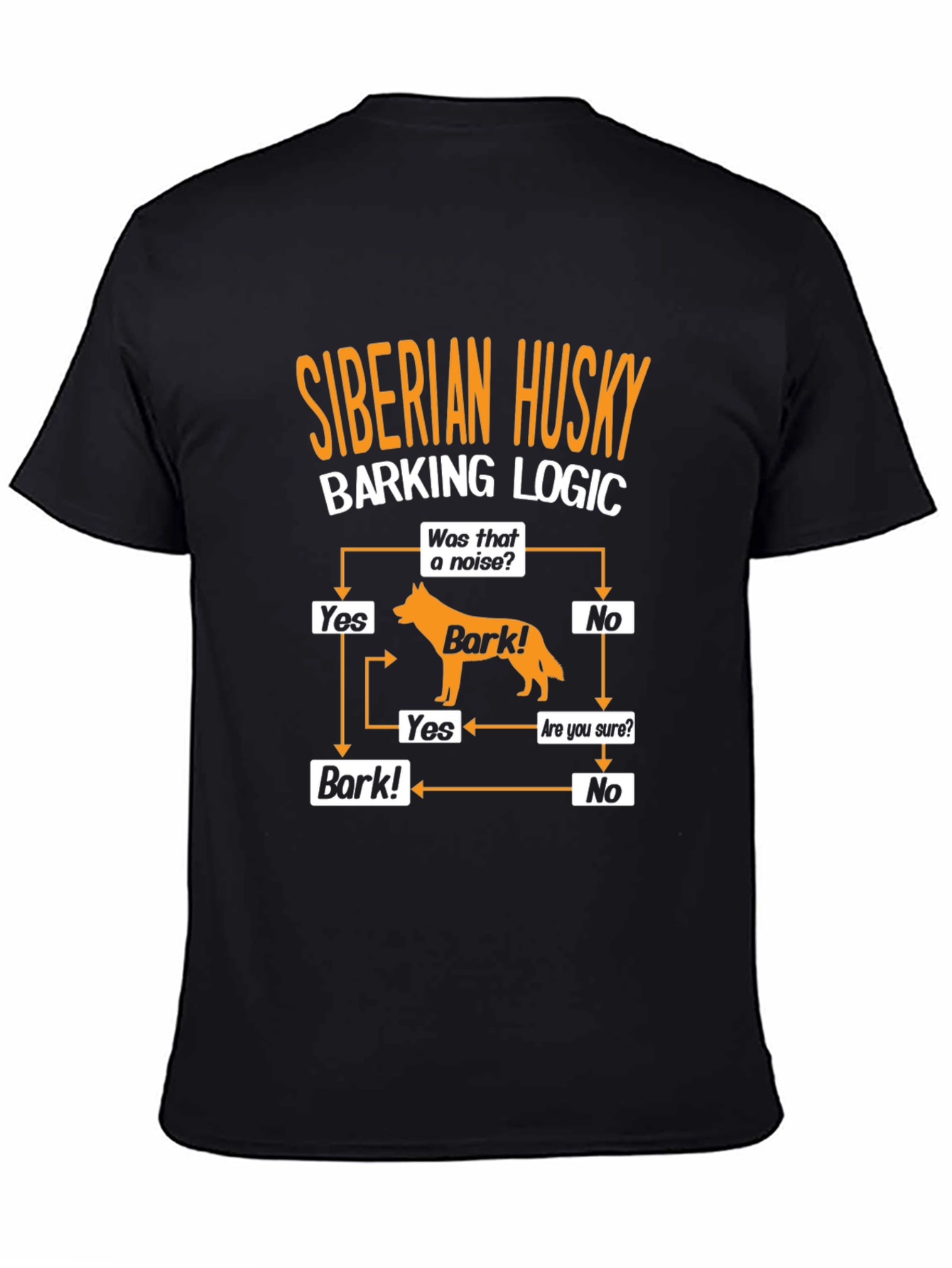 Siberian Husky Barking Logic Mens T-Shirt