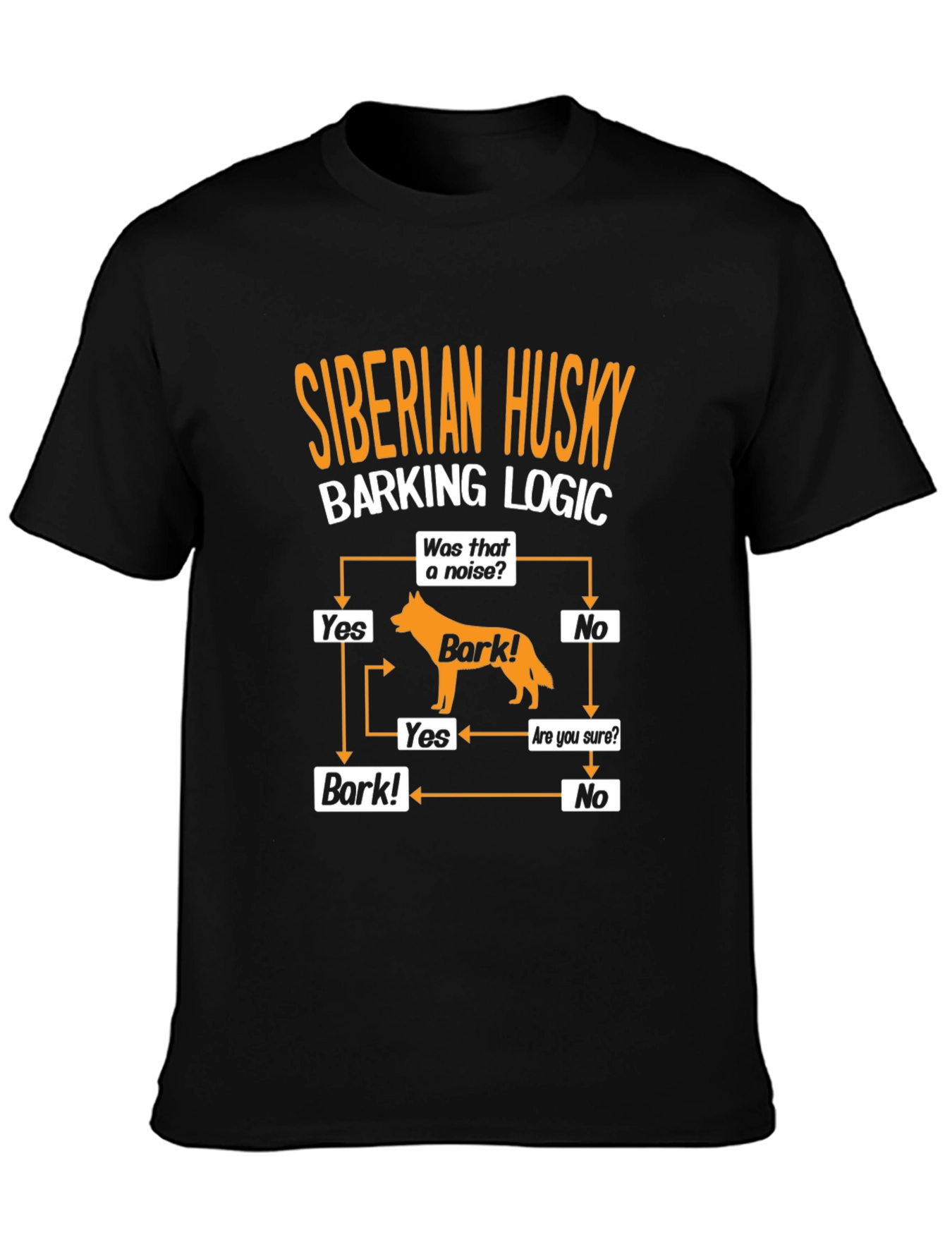 Siberian Husky Barking Logic Mens T-Shirt