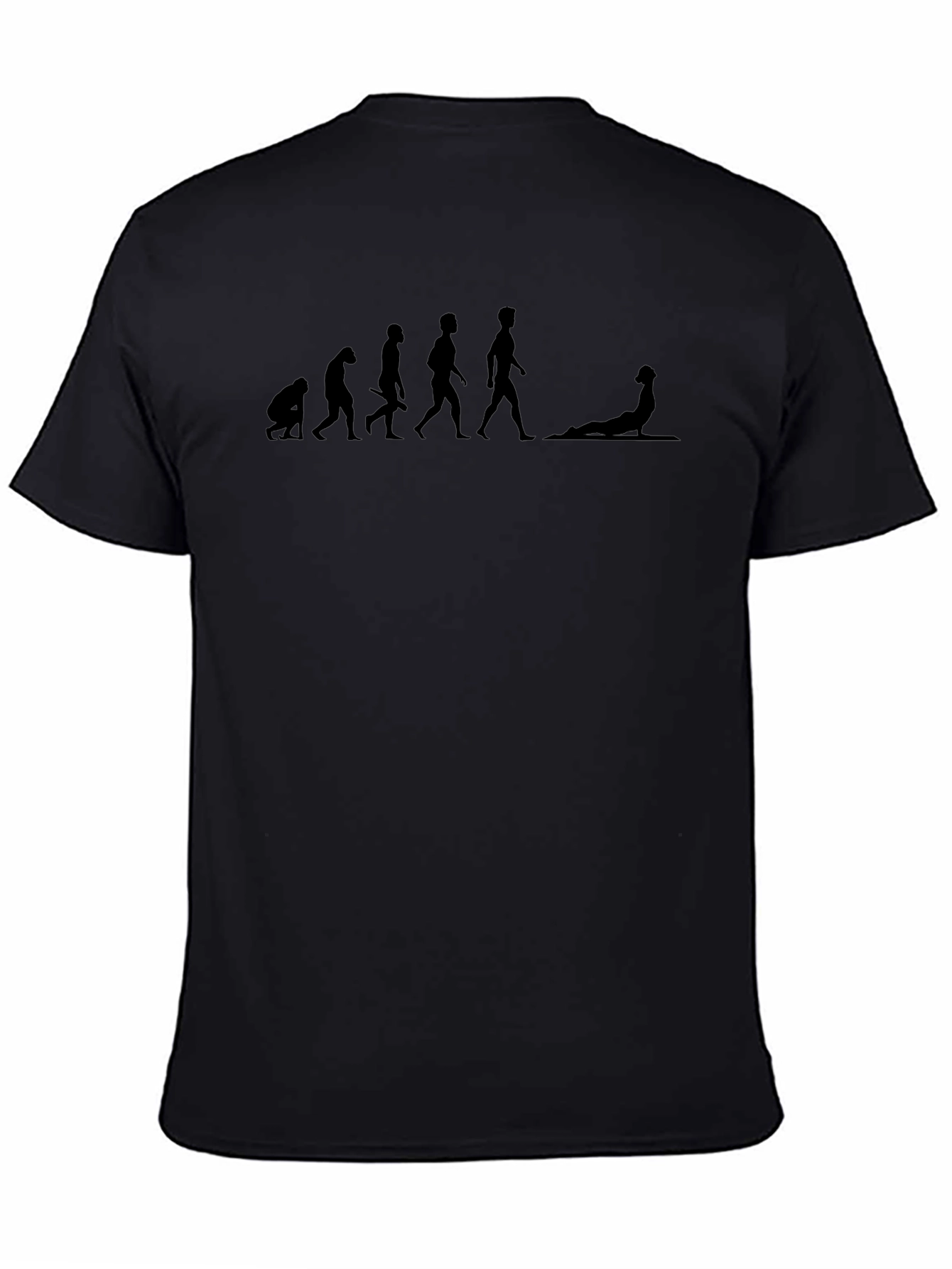 Evolution Yoga Tee - Black Graphic T-Shirt