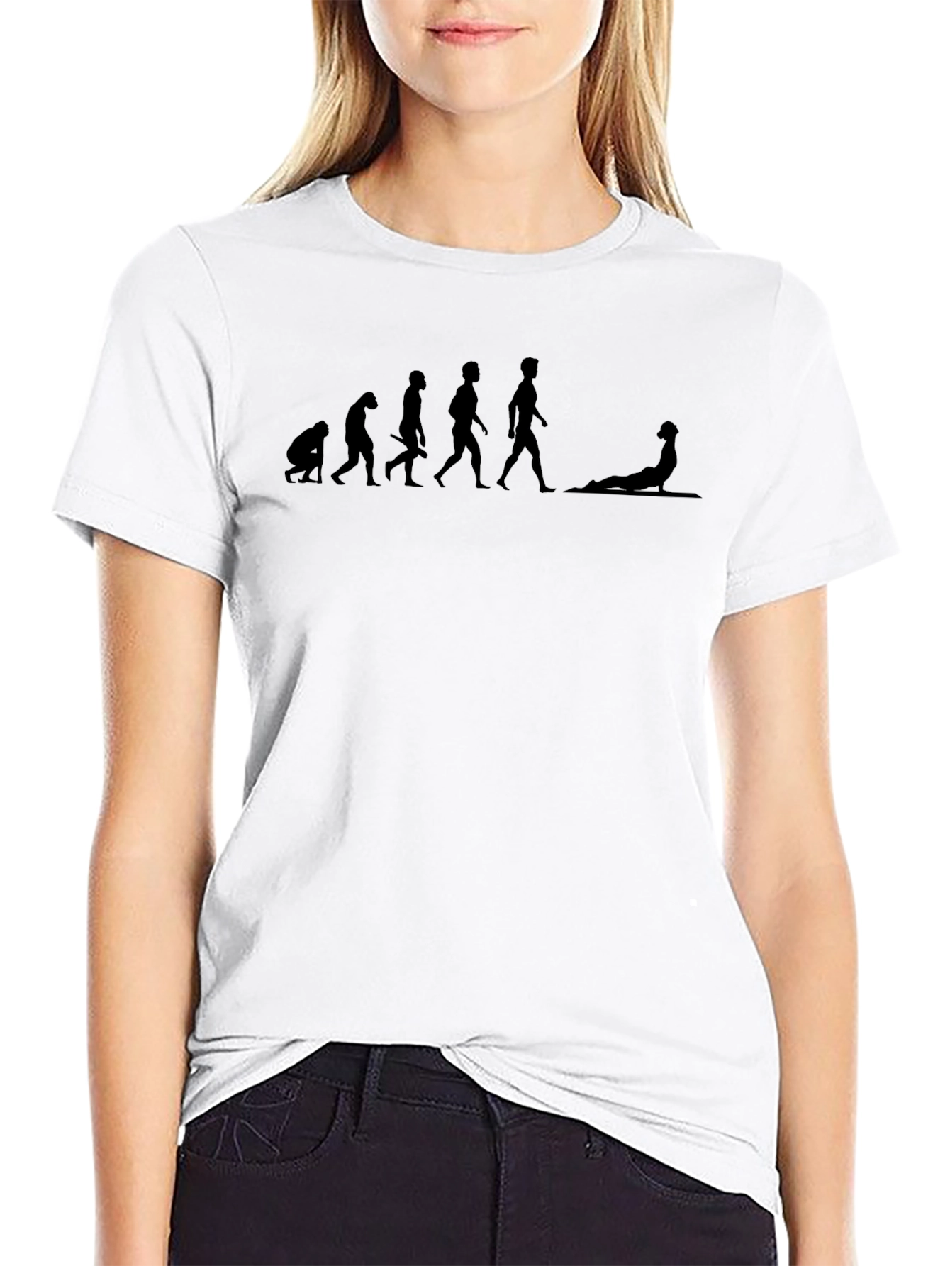 Evolution Yoga Tee - Black Graphic T-Shirt