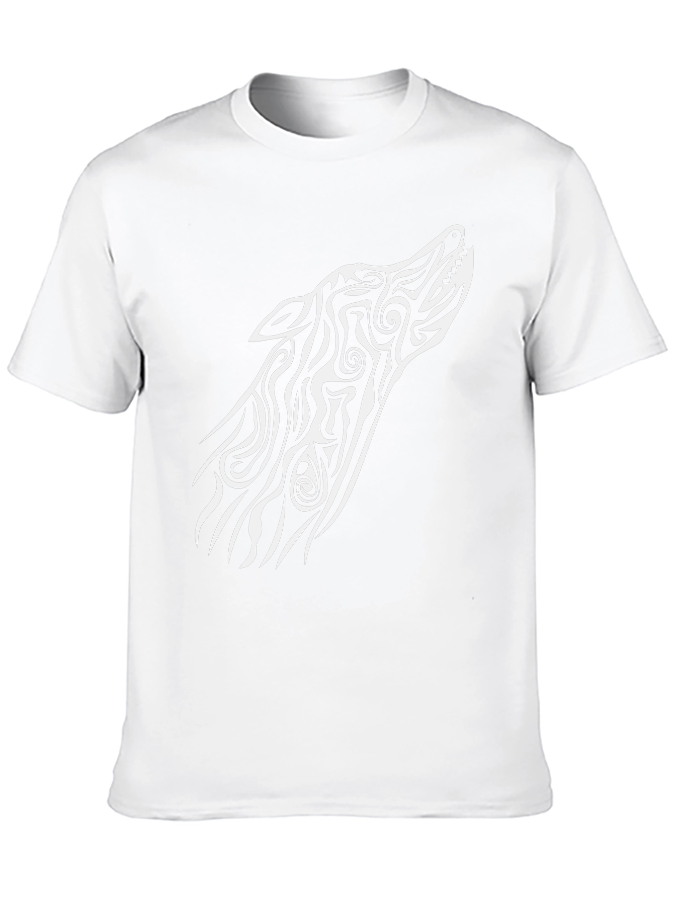 Black Wolf Tribal Art Graphic Tee