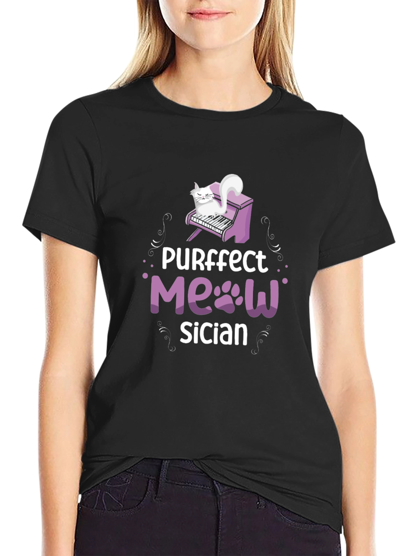 Purrfect Meowsician T-Shirt - Cat Musician Tee