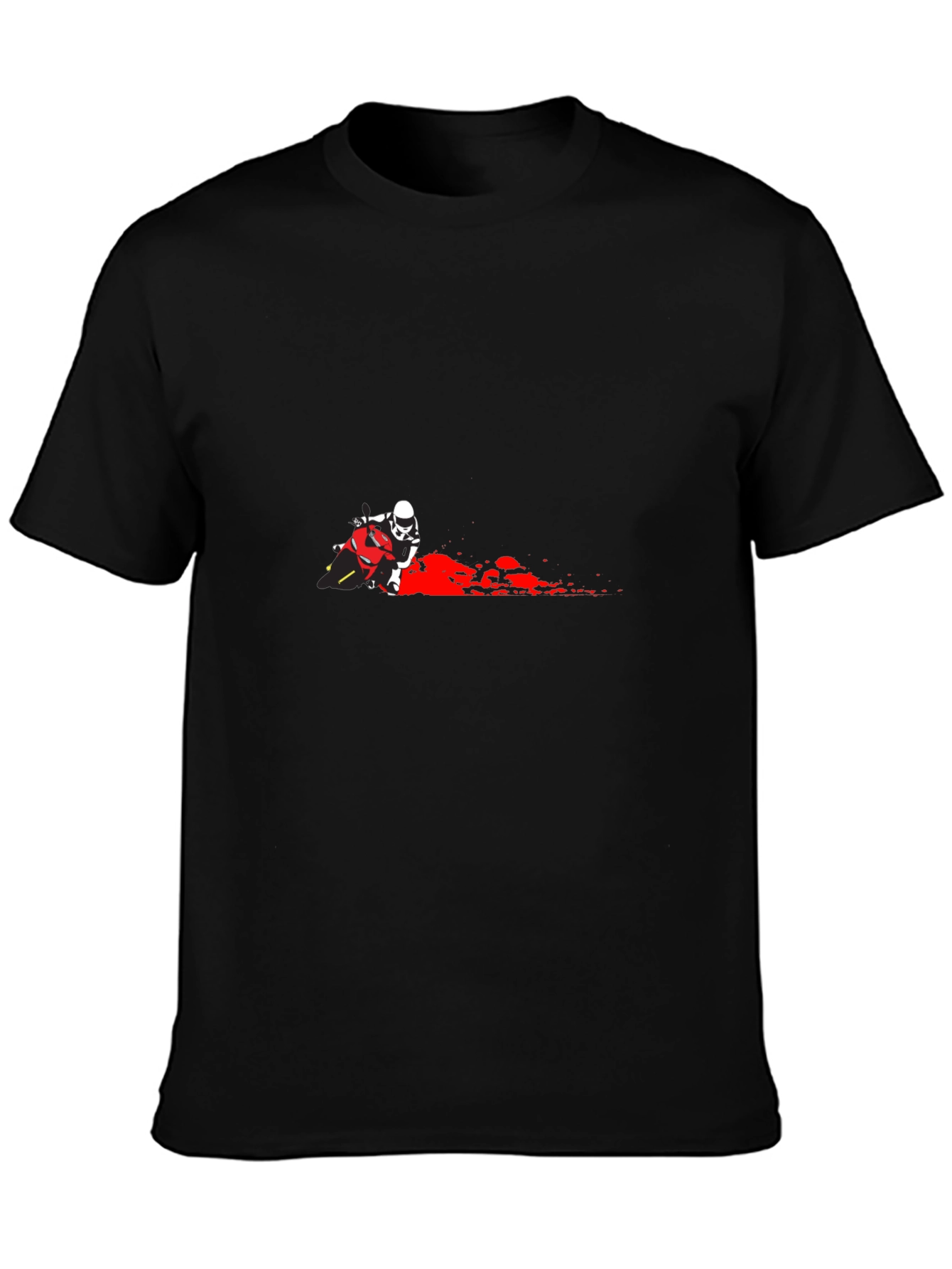 Motorcycle Rider Graphic T-Shirt - Black