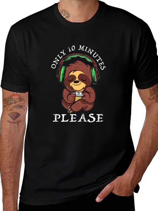 Sloth Gamer T-Shirt - Only 10 Minutes Please!