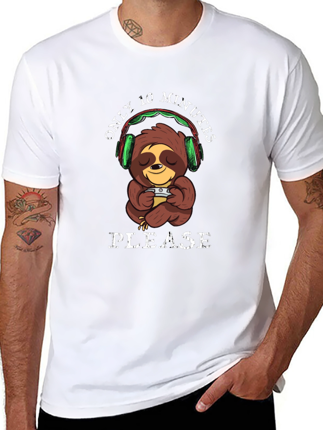 Sloth Gamer T-Shirt - Only 10 Minutes Please!