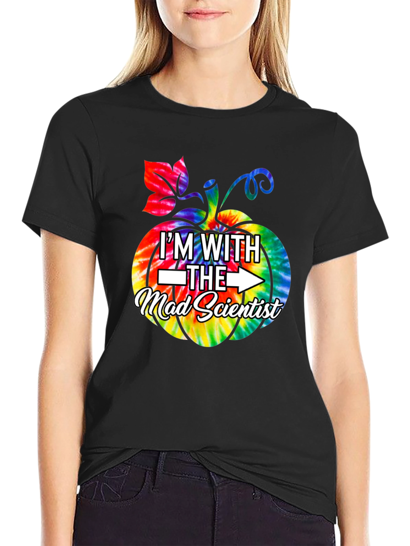Im With The Mad Scientist Halloween T-Shirt
