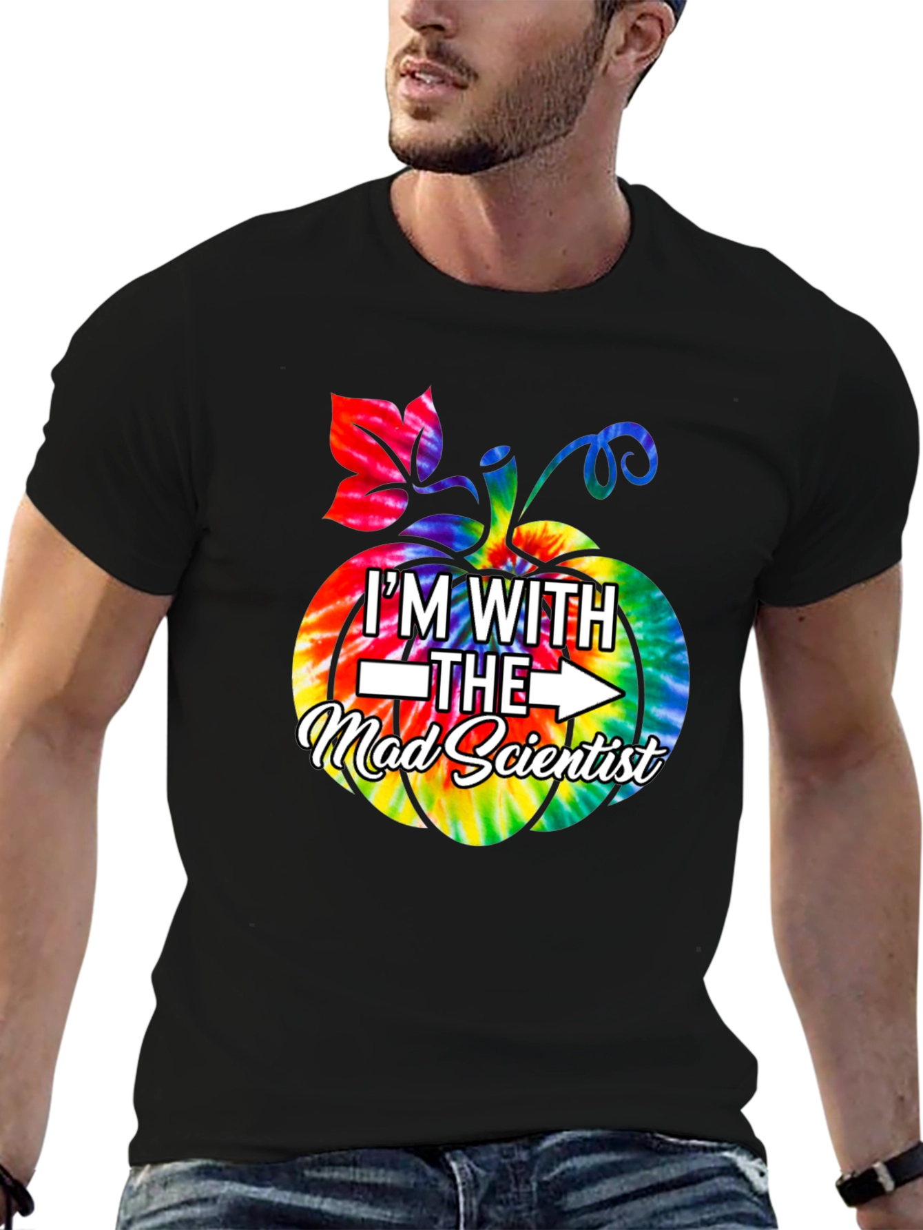 Im With The Mad Scientist Halloween T-Shirt