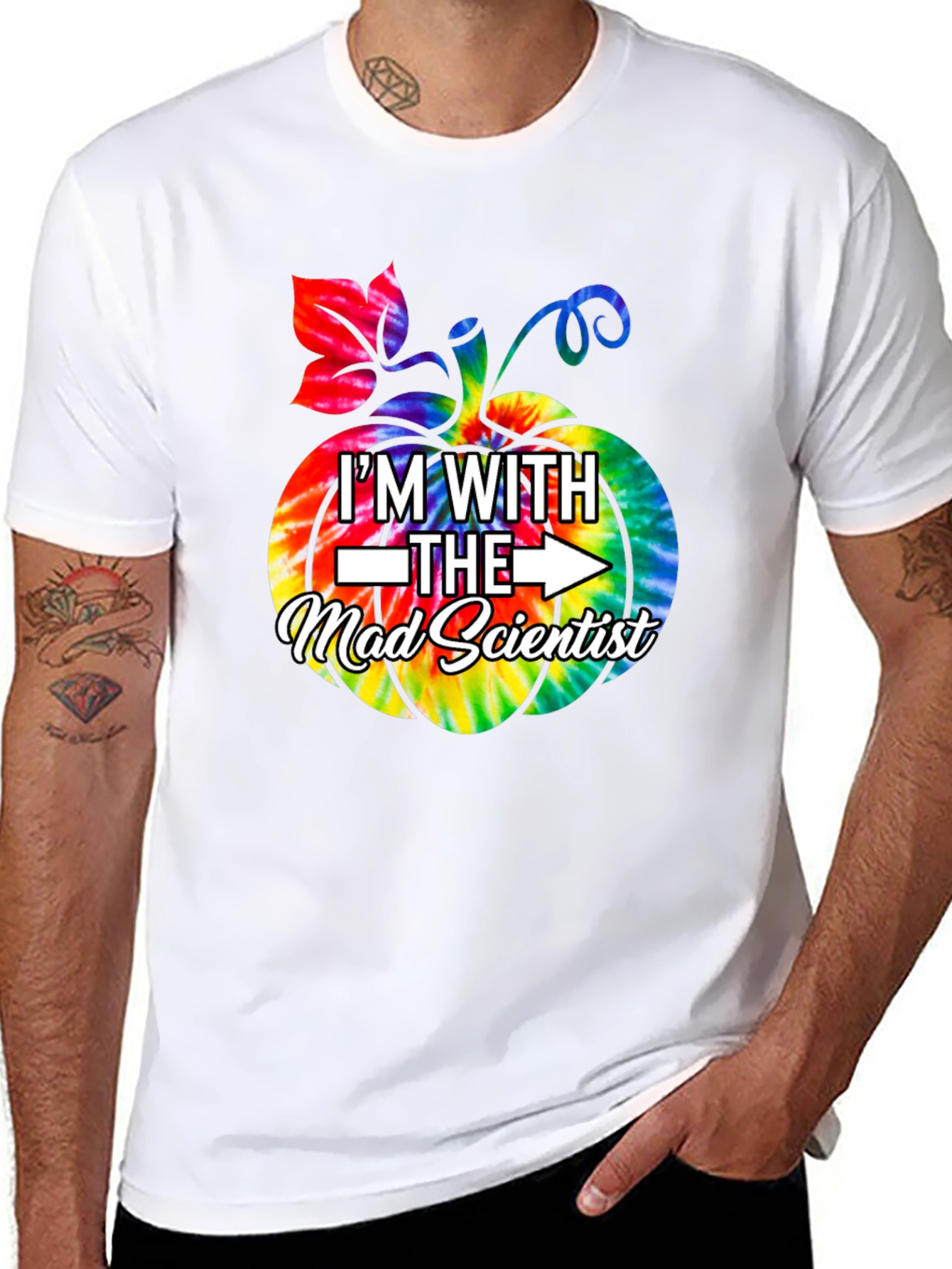 Im With The Mad Scientist Halloween T-Shirt