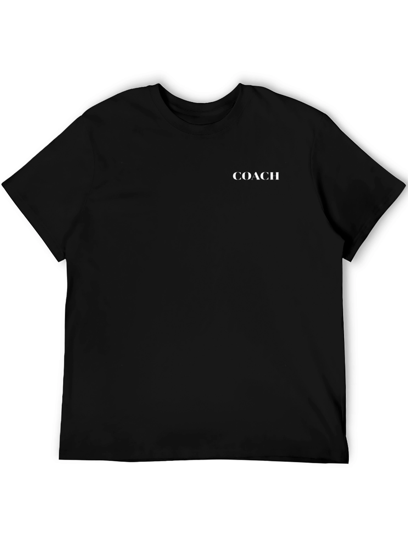 Mens Black Coach Logo T-Shirt