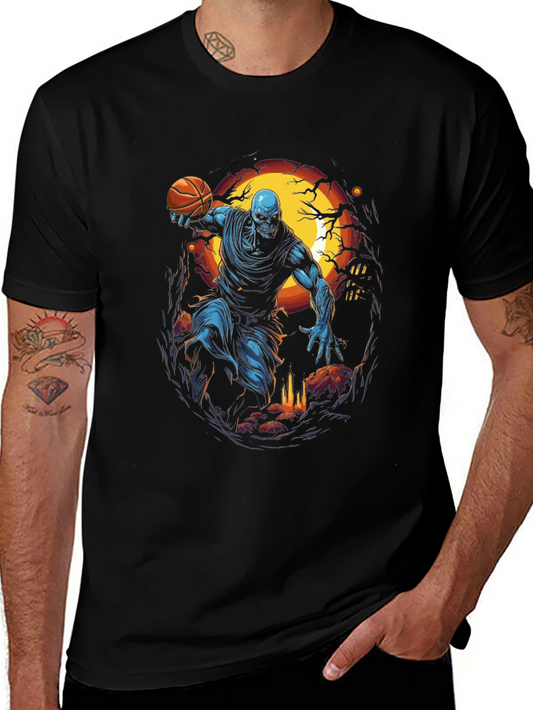 Spooky Zombie Basketball T-Shirt