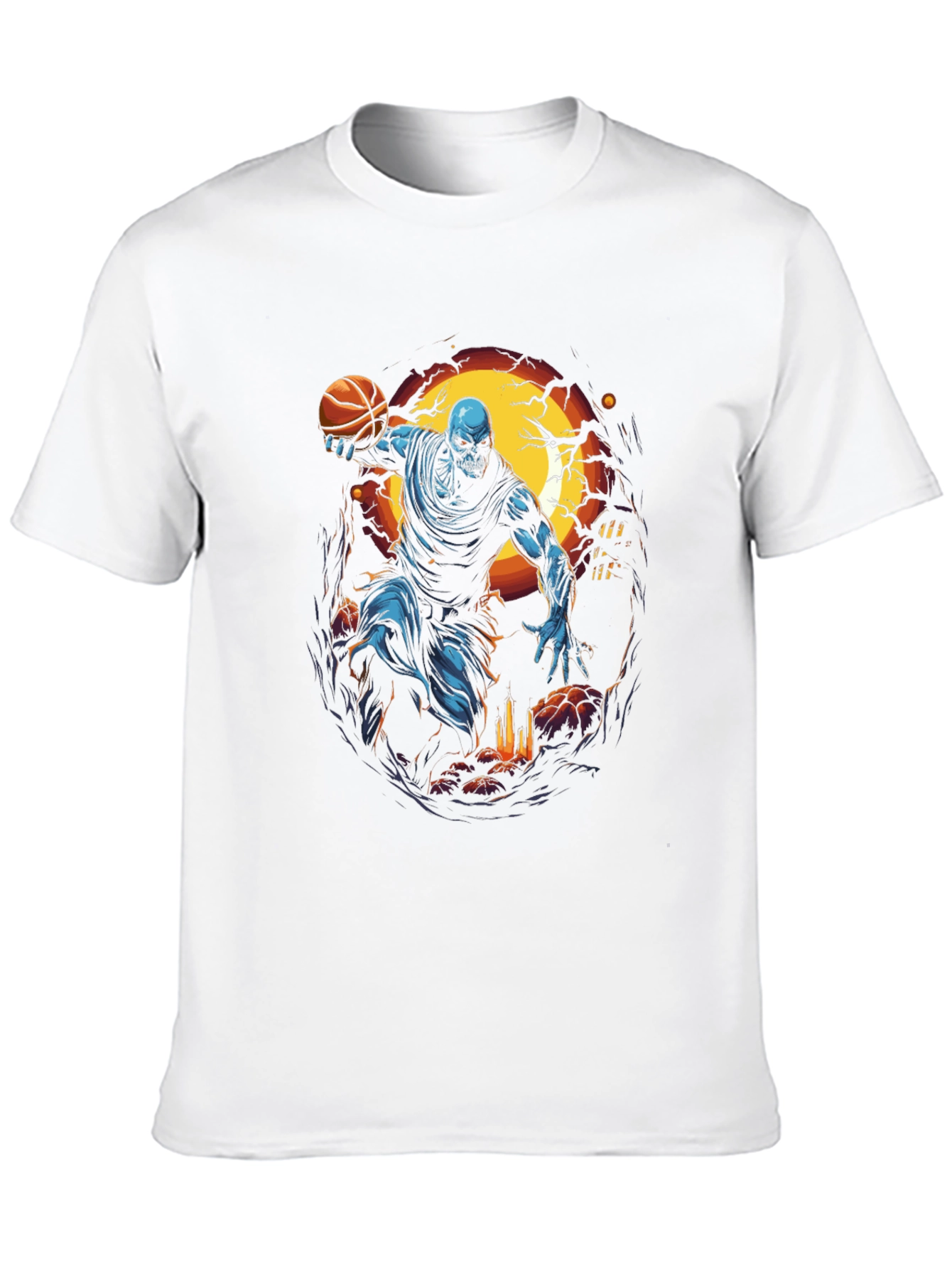Spooky Zombie Basketball T-Shirt