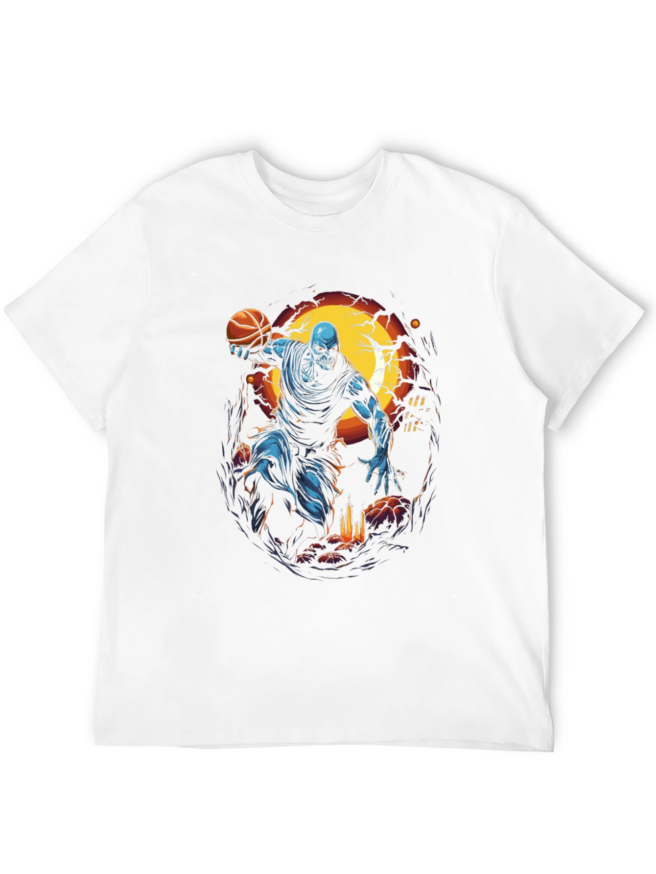 Spooky Zombie Basketball T-Shirt