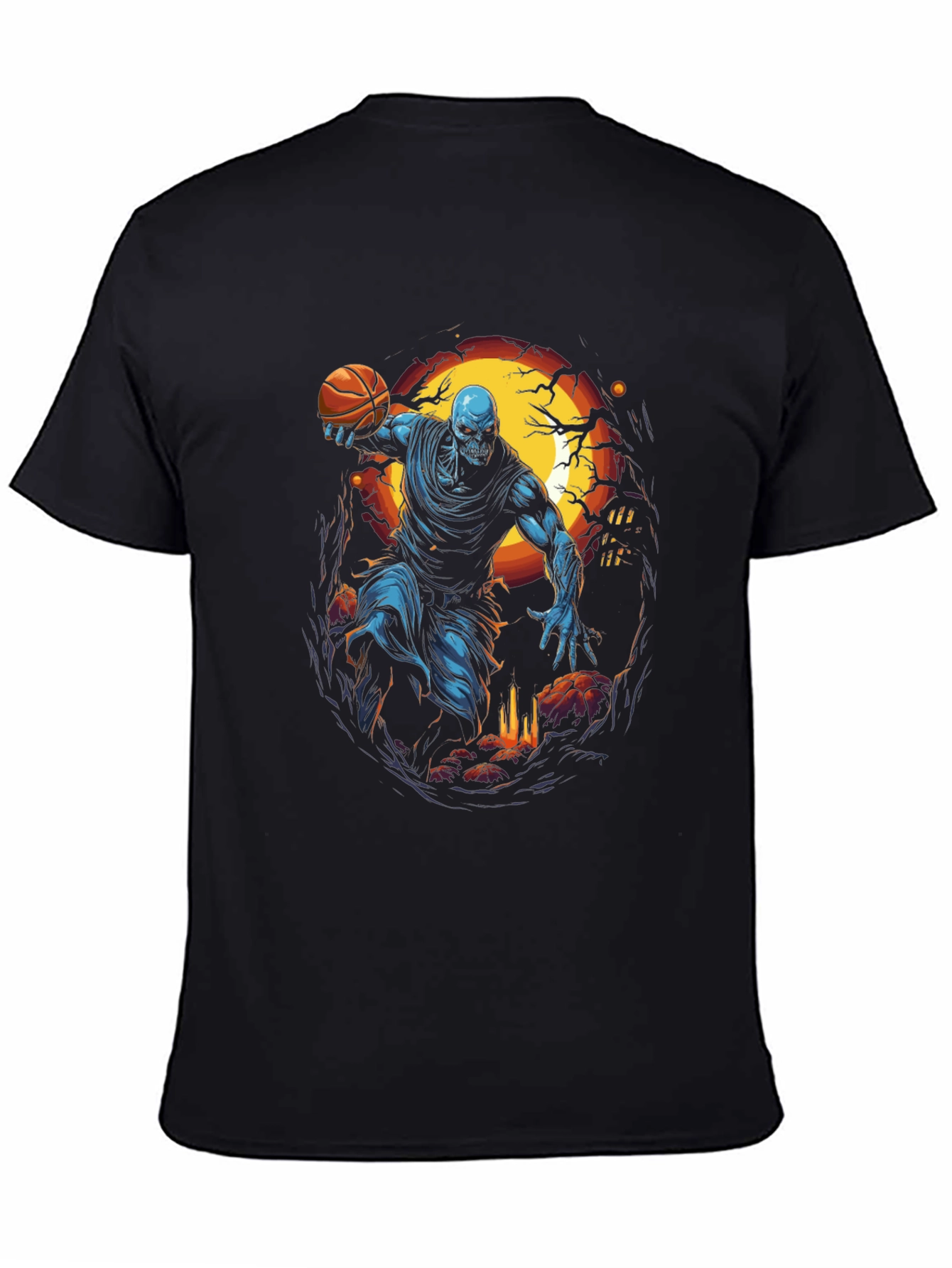Spooky Zombie Basketball T-Shirt