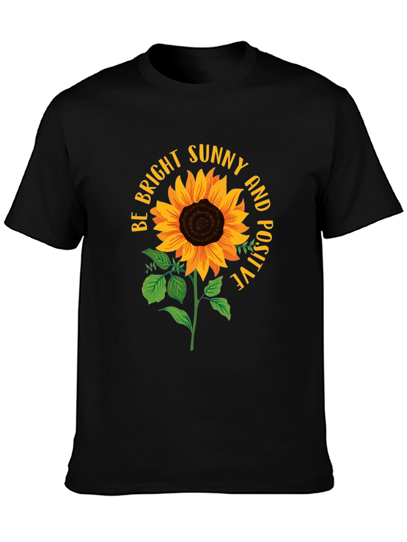 Bright Sunflower Positive Vibes T-Shirt