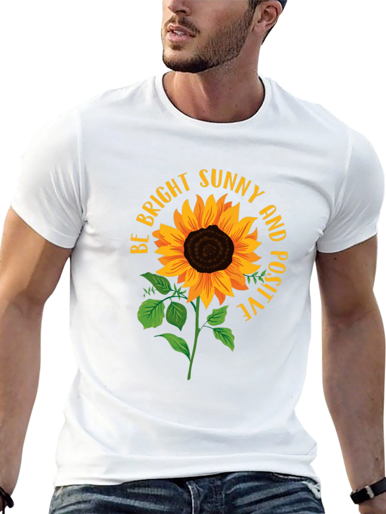 Bright Sunflower Positive Vibes T-Shirt