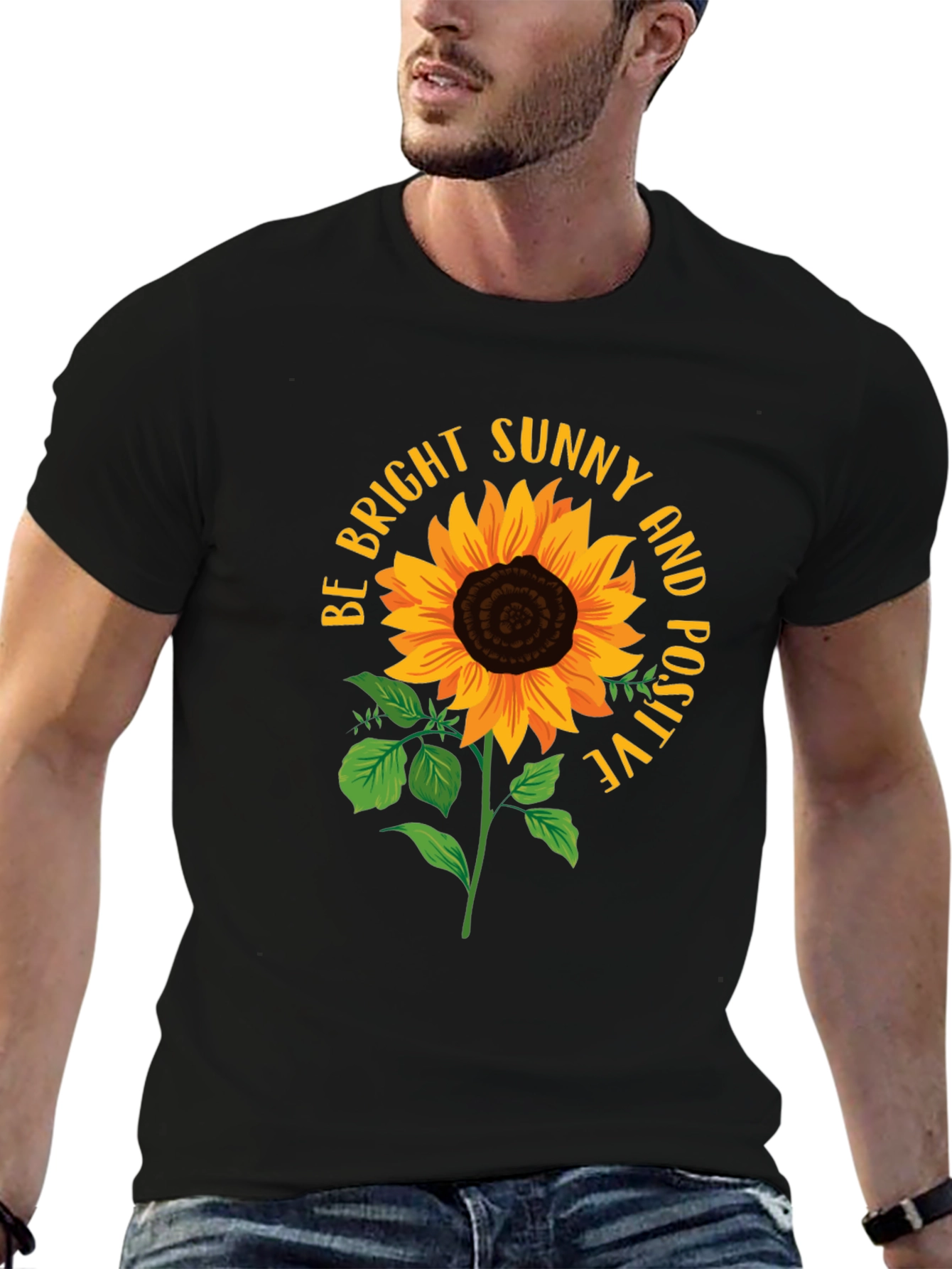 Bright Sunflower Positive Vibes T-Shirt