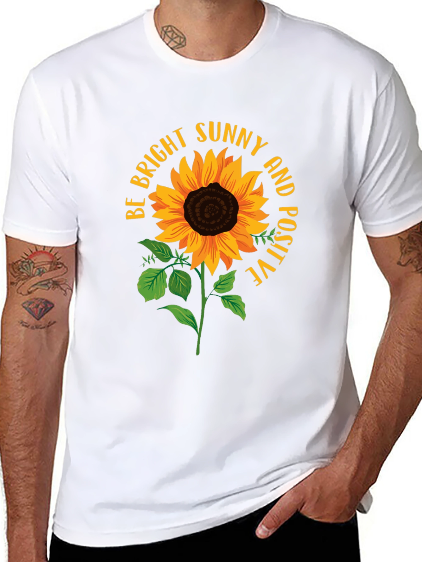Bright Sunflower Positive Vibes T-Shirt