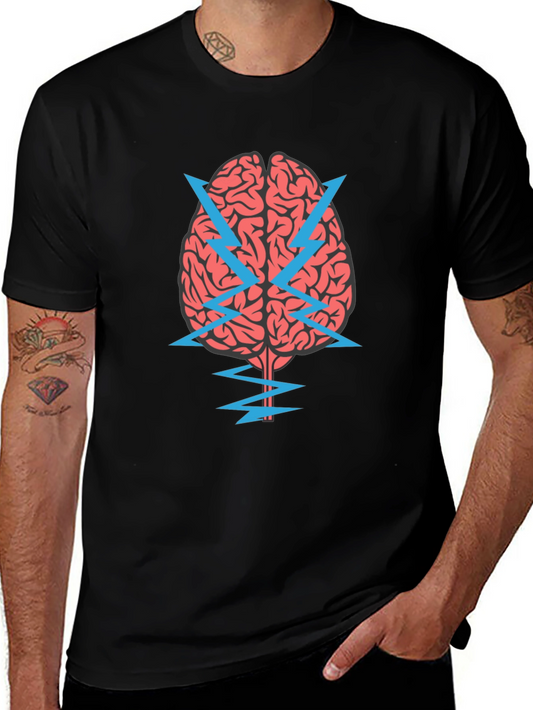 Brainstorm T-Shirt - Mens Black Graphic Tee