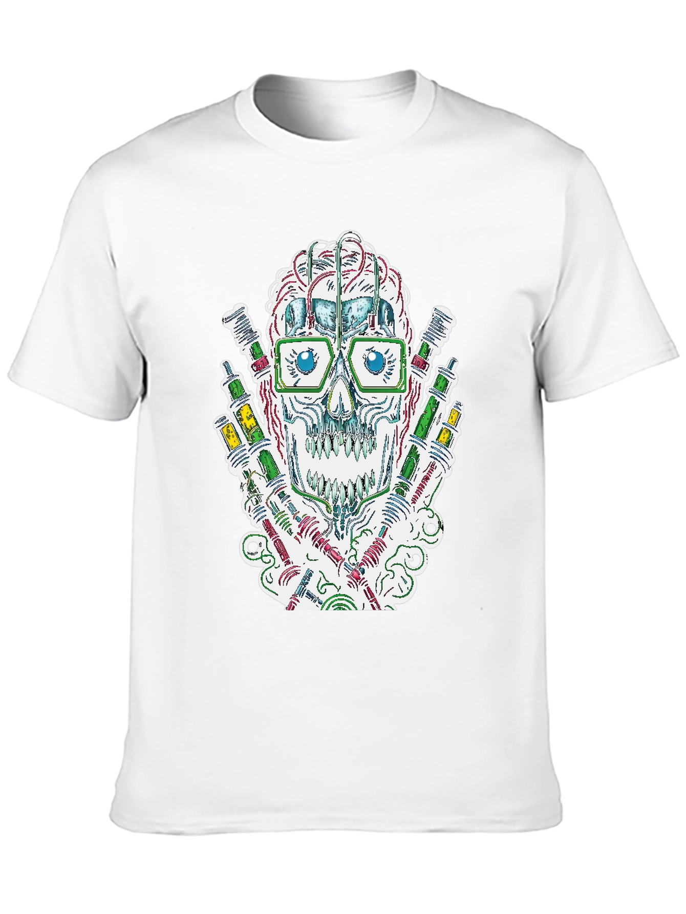 Skull & Test Tube T-Shirt - Science Style