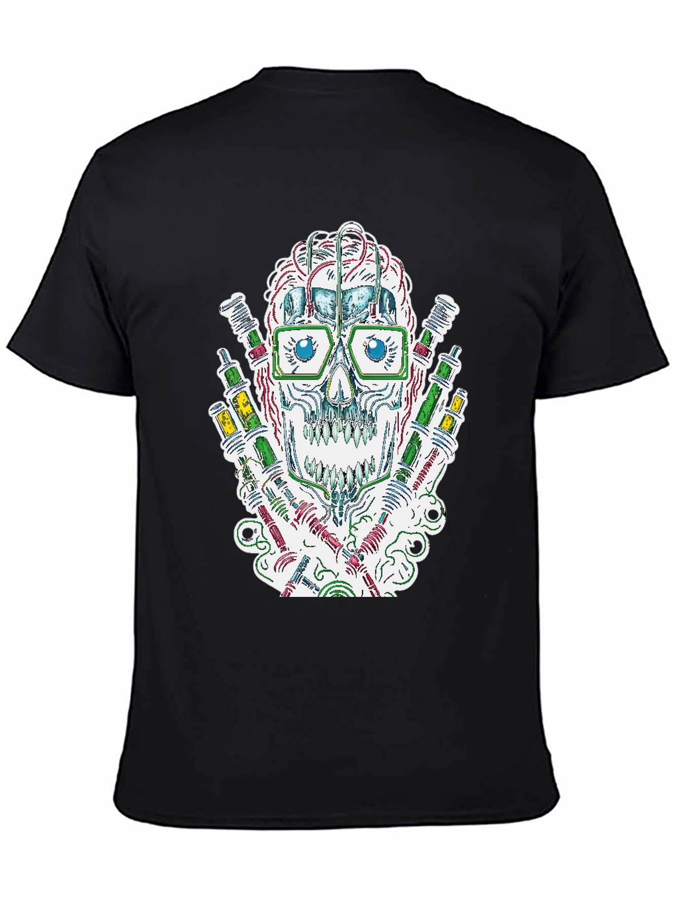 Skull & Test Tube T-Shirt - Science Style